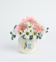 Yeni İş Tebrikli Gerbera ve Papatya Aranjmanı