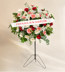 Renkli Gerbera ve Lilyumlardan Hazırlanmış Ferforje Aranjman