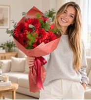 Kırmızı Gerbera Çiçek Buketi