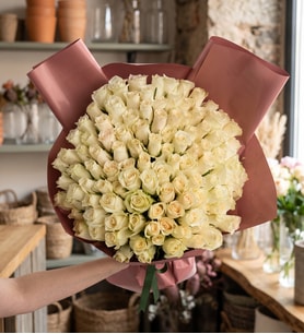 Somon Bukette 150 Beyaz Gül