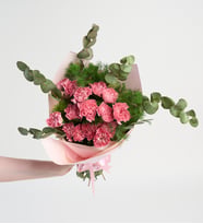 Pudra Bukette Pembe Karanfiller