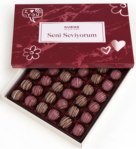 Seni Seviyorum Çilek & Fındık Aromalı Trüf Gurme Lezzzetler