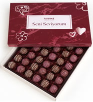 Seni Seviyorum Çilek & Fındık Aromalı Trüf Gurme Lezzzetler