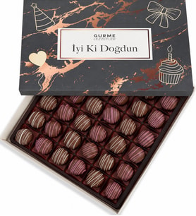 İyi Ki Doğdun Çilek & Fındık Aromalı Trüf Gurme Lezzzetler