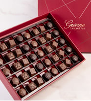 Büyük Bordo Kutuda Gurme Karışık Çikolatalar 465g