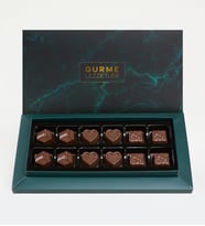 Yeşil Kutuda Kalp, Altıgen, Hediye Gurme Lezzetler 165g