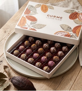 Lotus Biscoff® ve Desenli Trüf Büyük Gurme Lezzetler Kutusu