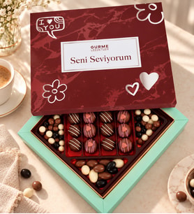 Seni Seviyorum Kalp Şekerli Trüflü Gurme Lezzetler