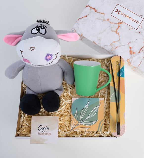 Peluş Eşek, Tütsülük ve Kupalı Hediye Kutusu