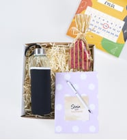Puantiyeli Defter & Mataralı Kişiye Özel Takvimli Set