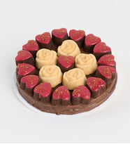 Kağıt Helvada Gül ve Lotus Biscoff® Kalp Kekler