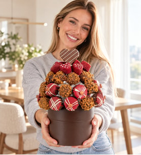 Saksıda Lotus Biscoff®'lu Trüfler ve Kırmızı Kekler