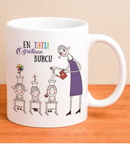Öğretmenler Günü Hediyesi Kişiye Özel En Tatlı Öğretmen Kupa Bardak 79909