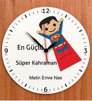 Kişiye Özel Lisanslı Super Kahraman Duvar Saati