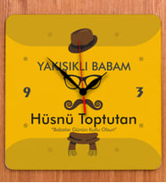 Kişiye Özel Yakışıklı Babam Duvar Saati 27cm