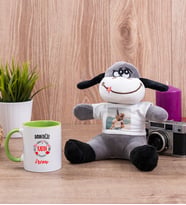 Bayan Değil Kadın Yeşil Kupa Bardak ve Peluş Eşek