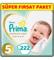 Prima Premium Care Bebek Bezi Beden:5 (11-16) Junior 222 Adet Süper Fırsat Pk