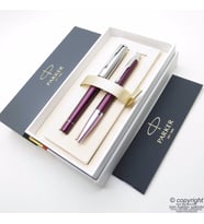 Parker Urban Premium Mürdüm Roller Kalem + Tükenmez Kalem Set  İsme Özel Kalem  Hediyelik Kalem