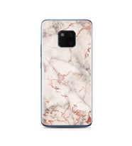 Beyaz Mermer Tasarımlı Süper Şeffaf Silikon Telefon Kılıfı Huawei Mate 20 Pro