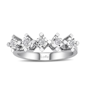 Lova 1 Karat Efektli Pırlanta Beştaş Yüzük - 1070101