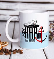 BK Gift Kişiye Özel Kaptan Beyaz Kupa Bardak-4