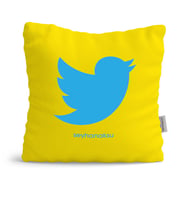BK Gift Kişiye Özel Twitter Sarı Yastık