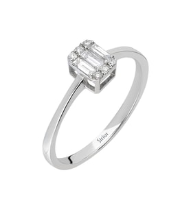 Sirius F Renk 0,17 Karat Baget Pırlanta Yüzük 0723R0125