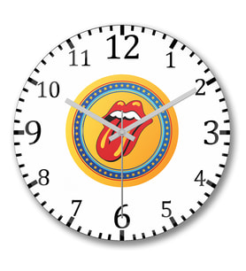 Rolling Stones1 Duvar Saati Bombeli Gercek Cam