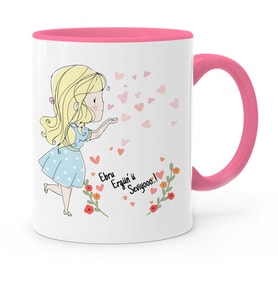 BK Gift Kişiye Özel Sevgililer Günü Temalı Pembe Kupa Bardak  64