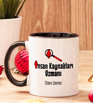 İnsan Kaynakları Uzmanına Hediye İçi Ve Kulpu Renkli Kupa Bardak