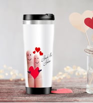 BK Gift Kişiye Özel Sevgililer Günü Temalı Çelik Termos Bardak - 87