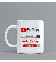 Youtuberlar İçin Hediye Kupa Bardak Kişiye Özel Hediye W56