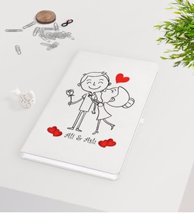 BK Gift Kişiye Özel Sevgililer Günü Beyaz Defter-109