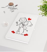 BK Gift Kişiye Özel Sevgililer Günü Beyaz Defter-109