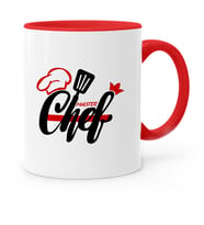 BK Gift Kişiye Özel Chef Kırmızı Kupa Bardak  4
