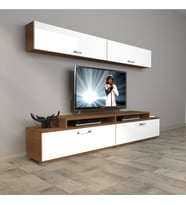 Decoraktiv Ekoflex 5 Slm Tv Ünitesi Tv Sehpası (Beyaz - Kahverengi)