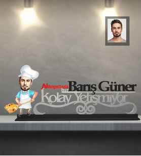 Kişiye Özel Frınıcı Karikatürlü Kolay Yetişmiyor Ahşap Biblo Bay-1