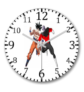 Goku vs Jiren Duvar Saati Bombeli Gercek Cam