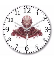 Attack On Titan Ink On Titan   Duvar Saati Bombeli Gercek Cam