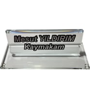 Kristal Masaüstü isimlik Ofis Makam Hediyesi M146 SLV (Gümüş)