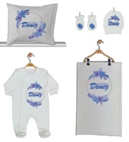 Pia Baby GL 1915-02 İsme Özel Beşli Tulum Set