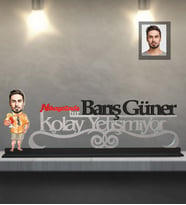 Kişiye Özel Erkek Karikatürlü Kolay Yetişmiyor Ahşap Biblo Model-10