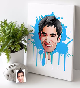 BK Gift Kişiye Özel Erkek Karikatürlü Kanvas Tablo (30x50cm.) 31