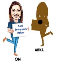 Kişiye Özel Bayan Karikatürlü Ahşap Magnet Model-12