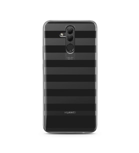 Çizgi Tasarımlı Süper Şeffaf Silikon Telefon Kılıfı Huawei Mate 20 Lite