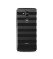 Çizgi Tasarımlı Süper Şeffaf Silikon Telefon Kılıfı Huawei Mate 20 Lite