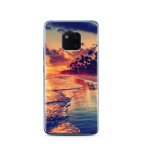Sahil Tasarımlı Süper Şeffaf Silikon Telefon Kılıfı Huawei Mate 20 Pro