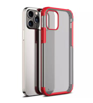 Microsonic Apple iPhone 12 Pro Max Kılıf Frosted Frame Kırmızı