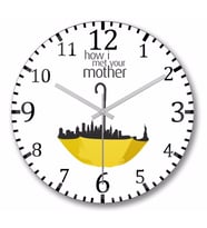 How I Met Your Mother Duvar Saati  Bombeli Gercek Cam