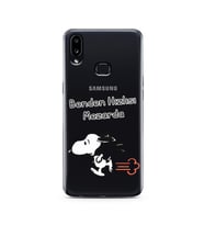 Snoopy Tasarımlı Süper Şeffaf Silikon Telefon Kılıfı Samsung A10s